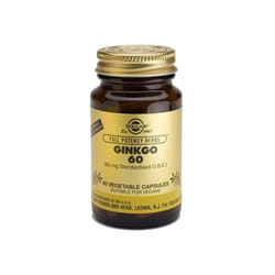 Solgar Ginkgo Biloba 60 per Circolazione e Memoria 60 Capsule Vegetali