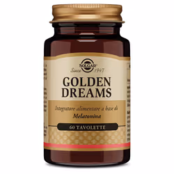 Solgar Golden Dreams è un integratore alimentare che favorisce il rilassamento e migliora la qualità del sonno grazie alla me ...