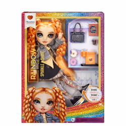 Rainbow High Sparkle & Shine Fashion Dolls- Clementine (Orange) - Vista aggiuntiva 7