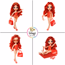 Rainbow High Swim & Style Fashion Doll- Ruby (Red) - Vista aggiuntiva 4