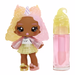 MGA Entertainment Yummiland Lip Gloss Doll Series 2- Cotton Candy (Nia Candy Fluff), Mini bambola, Femmina, 4 anno/i, 100 mm, ...