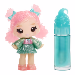MGA Entertainment Yummiland Lip Gloss Doll Series 2- Licorice (Susie Sour Straw), Mini bambola, Femmina, 4 anno/i, 100 mm, Mu ...