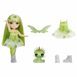 Rainbow High Littles Rainbow Fantasy Fairies Doll- Emerald (Green) - Vista aggiuntiva 3