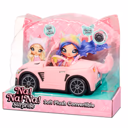 Na! Na! Na! Surprise Soft Plush Convertible, Auto della bambola, 3 anno/i