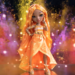 Rainbow High CORE Fashion Doll- Meena Fleur (Saffron) - Vista aggiuntiva 7