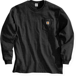Carhartt Workwear Pocket Camicia Longsleeve, nero, dimensione S per uomo