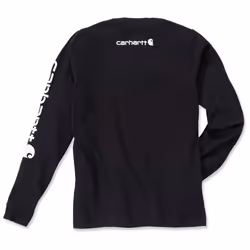 Carhartt Logo Longsleeve, nero, dimensione S per uomo