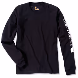 Carhartt Logo Longsleeve, nero, dimensione L per uomo