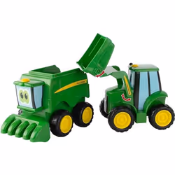 Tomy John Deere B47193, Set di veicoli, 1,5 anno/i, Plastica, Verde, Giallo