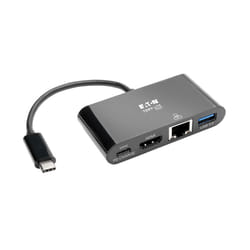 Tripp Lite U444-06N-H4GUBC replicatore di porte e docking station per laptop USB 3.2 Gen 2 (3.1 Gen 2) Type-C Nero