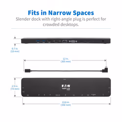 Tripp Lite U442-DOCK7D-B replicatore di porte e docking station per laptop Cablato USB 3.2 Gen 1 (3.1 Gen 1) Type-C Nero - Vista aggiuntiva 7