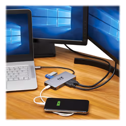 Tripp Lite U442-DOCK8G-GG replicatore di porte e docking station per laptop Cablato USB 3.2 Gen 1 (3.1 Gen 1) Type-C Nero, Grigio