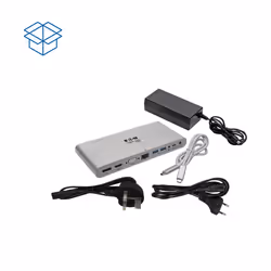 Tripp Lite U442-DOCK4-INT replicatore di porte e docking station per laptop Cablato USB 3.2 Gen 2 (3.1 Gen 2) Type-C Grigio - Vista aggiuntiva 4