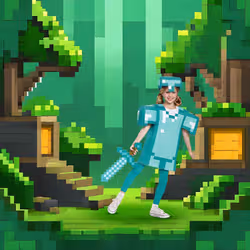 Disguise Minecraft Diamond Sword Bambino Qualsiasi tipo - Vista aggiuntiva 4