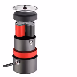 MSR Quick 2 Set di pentole Nero, Rosso