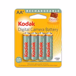 Kodak KAARDC-4 Ni-MH Rechargeable Batteries AA, Batteria ricaricabile, Nichel-Metallo Idruro (NiMH), 1,2 V, 2600 mAh, 0 - 50 ...