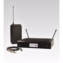 Shure BLX14RE, Microfono da studio, Wireless, 6.35 mm (1/4"), 100 m, Nero, 0,75 m