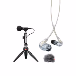 Shure MV88+ SE215-CL Bundle, Microfono da intervista, 20 - 20000 Hz, 120 dB, Microfono bidirezionale, Condensatore, Cablato