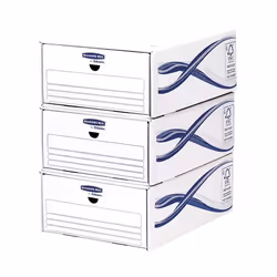 Fellowes 4461104, Scatola da imballaggio, Conservazione, Cartoncino, Blu, Bianco, Rettangolo, 279 mm
