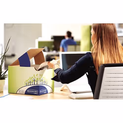 Fellowes 8049301 bidone per la spazzatura Rettangolare Cartoncino Blu, Verde, Bianco - Vista aggiuntiva 4
