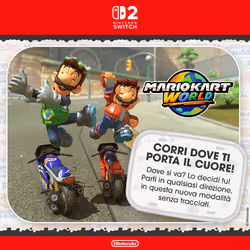 Nintendo Mario kart world Standard Cinese semplificato, Cinese tradizionale, Tedesca, DUT, Inglese, ESP, Francese, ITA, Giapponese, Coreano, Portoghese, Russo Nintendo Switch 2
