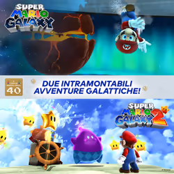 Nintendo Super Mario Galaxy + Super Mario Galaxy 2 Tedesca, DUT, Inglese, ESP, Francese, ITA, Giapponese, Coreano, Portoghese Nintendo Switch - Vista aggiuntiva 4