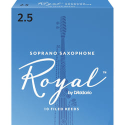 D'Addario Strumenti a Fiato Vandoren Rico Ance SAX SOPRANO RicoRoyal 2.5 (10pz)