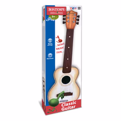 Bontempi Classic Guitar with 6 metal strings, Strumento musicale giocattolo, Chitarra, 3 anno/i, Marrone, Legno