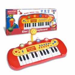 Bontempi Electronic Keyboard with microphone and flashing light show - Vista aggiuntiva 4