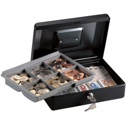 Master Lock - CB-10ML Cassetta Portavalori con Chiavi, Vassoio Porta Monete, Banconote, Assegni, Maniglia, Sicuro e Organizzare Contante