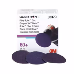 • 3M 33379 • DISCHI CON SUPPORTO FIBRATO E MINERALE CERAMICO CUBITRON II • GRANA 60+ • DIAMETRO: 50 MM • PEZZI: 15 Cubitron I ...