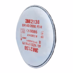Descrizione 3M I filtri antiparticolato 2138 offrono protezione P3 R contro particelle solide e liquide, vapori organici e ga ...