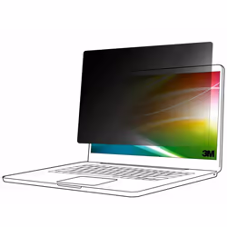 3M BPNDE001, 34 cm (13.4"), 16:10, Computer portatile, Filtro per la privacy senza bordi per display, Antiriflesso