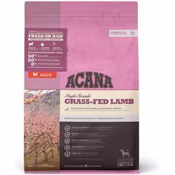 Il cibo per cani di tutte le razze ed età Acana Singles Grass Fed Lamb è creato con carne di agnello, frutta e verdura di pri ...