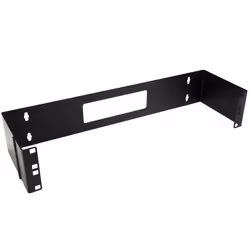 StarTech.com Staffa montaggio a parete con cerniera 2U 48 cm quadri per prese, Da parete, 2U, 10 kg, 1,2 kg, Nero