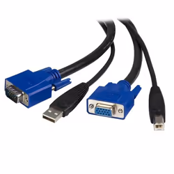 StarTech.com SVUSB2N1_15, 4,57 m, USB, USB, VGA, Nero, VGA + USB A