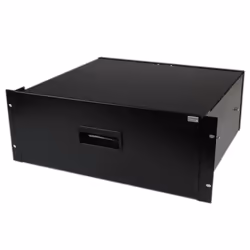 StarTech.com Cassetto archiviazione in acciaio 4U colore nero per rack 19'' e armadi, Mensola per scaffale, Nero, Acciaio, 25 ...