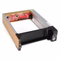 StarTech.com Cassetto rack portatile per disco rigido SATA da 5,25", robusto, in alluminio e di colore nero - Vista aggiuntiva 5