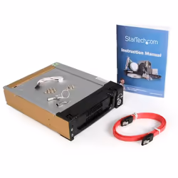 StarTech.com Cassetto rack portatile per disco rigido SATA da 5,25", robusto, in alluminio e di colore nero - Vista aggiuntiva 8