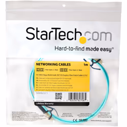 StarTech.com Cavo di rete patch Duplex in fibra ottica multimodale LSZH 50/125 da 10 Gb 1m LC-LC - acqua - Vista aggiuntiva 4