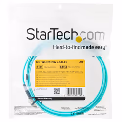 StarTech.com Cavo patch duplex LSZH fibra multimod. 50/125 2 m 10 Gb Aqua LC-LC - Vista aggiuntiva 4