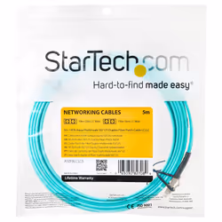 StarTech.com Cavo di rete patch Duplex in fibra ottica multimodale LSZH 50/125 da 10 Gb 5m LC-LC - acqua - Vista aggiuntiva 4