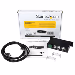 StarTech.com HUB USB 2.0 Industriale in metallo a 4 porte con protezione da sovracorrenti - montabile - Vista aggiuntiva 7
