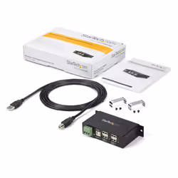 StarTech.com HUB USB 2.0 Industriale in metallo a 4 porte con protezione da sovracorrenti - montabile - Vista aggiuntiva 8