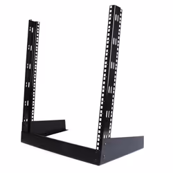 StarTech.com Coppia di staffe rack a giorno per scrivania da 19", 12U, Rack indipendenti, 12U, 50 kg, 2,69 kg, Nero