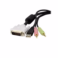 StarTech.com Cavo KVM switch DVI-D Dual Link USB 4 in 1 con audio e microfono 3,5 m - Vista aggiuntiva 2