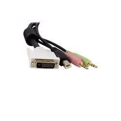 StarTech.com Cavo KVM switch DVI-D Dual Link USB 4 in 1 con audio e microfono 3,5 m - Vista aggiuntiva 3