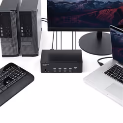 StarTech.com Switch KVM a 4 Porte HDMI - 4K 30Hz - Doppio Display - Vista aggiuntiva 5