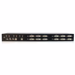 StarTech.com Switch KVM USB DVI Dual Link 2 porte Quad Monitor con audio e hub