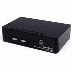 StarTech.com Switch KVM dual link DVI USB alta risoluzione a 2 porte con audio, 2560 x 1600 Pixel, 18 W, Nero